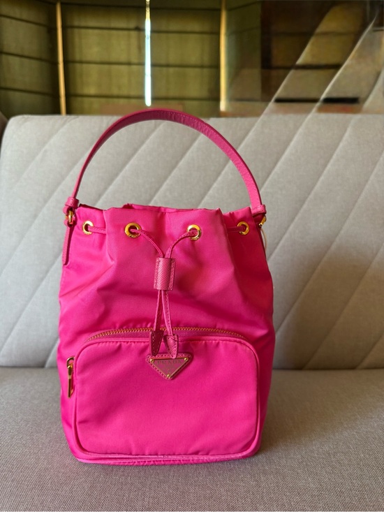 Prada Handbags - Auth Prada Duet Re-Nylon Bucket Bag